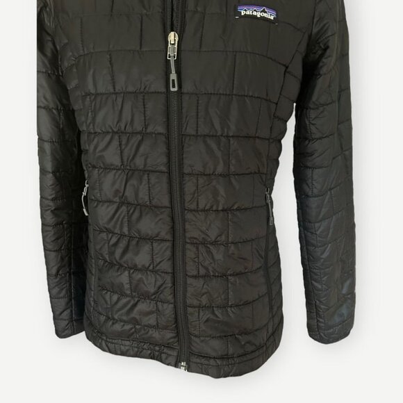 Patagonia Nano Puff Jacket M Black Women Quilted Puffer Lightweight Packable - Picture 7 of 10